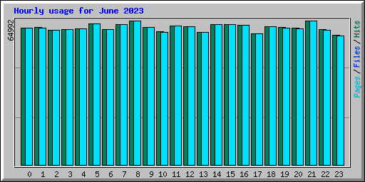 Hourly usage for June 2023