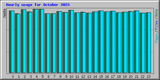 Hourly usage for October 2023