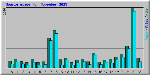 Hourly usage for November 2025