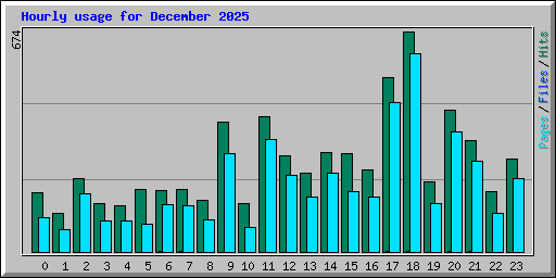 Hourly usage for December 2025